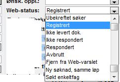 Web varsel og web-status Dette varslet kommer opp ved pålogging for de brukere som har dette angitt i sitt brukeroppsett. Det kan også kjøres manuelt fra Fil/ Web varsel.