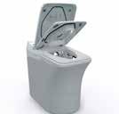 IP34 klassifisert for bruk i våtrom og kan stå i rom uten oppvarming. Toalettet trenger ikke festes til gulv. Toalettet suger luft fra toalettrommet (Classic og Gas).