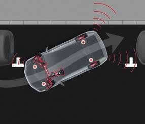 Intelligent parkeringsassistanse/- Intelligent Parking Assist (S-IPA) Med hjelp av ultralydsensorer manøvrerer