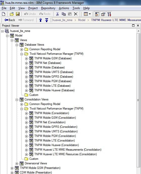 Note: You can create reduced data models for common packs that contain busy hour and summary definitions by