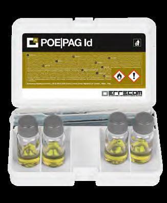 PAG-POE Id er utviklet for raskt og enkelt kunne sjekke om det er PAG eller POE olje påfylt kompressor. Det er meget viktig at det fylles korrekt olje på kompressor. Spesielt elektriske kompressorer.