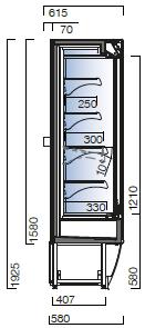 Primus 1500 Primus 100 Primus 2500 Glassdører m hengsling (50% energibesparing) /reol 2 448 2 805 4 284 4 50