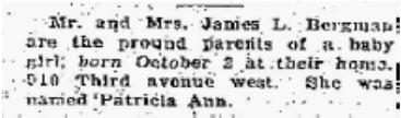 Oct 1931 15 Oct 1931 pg 9 Birkey daughter Joe 28 Jul 1931 6 Aug 1931 pg 8 Bjorneby son Walter 23 Jan 1931 pg 5 Bolton