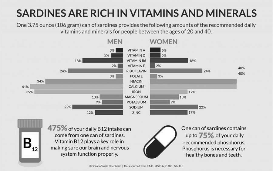 Sjømat inneholder viktige næringsstoffer Vit D Omega-3