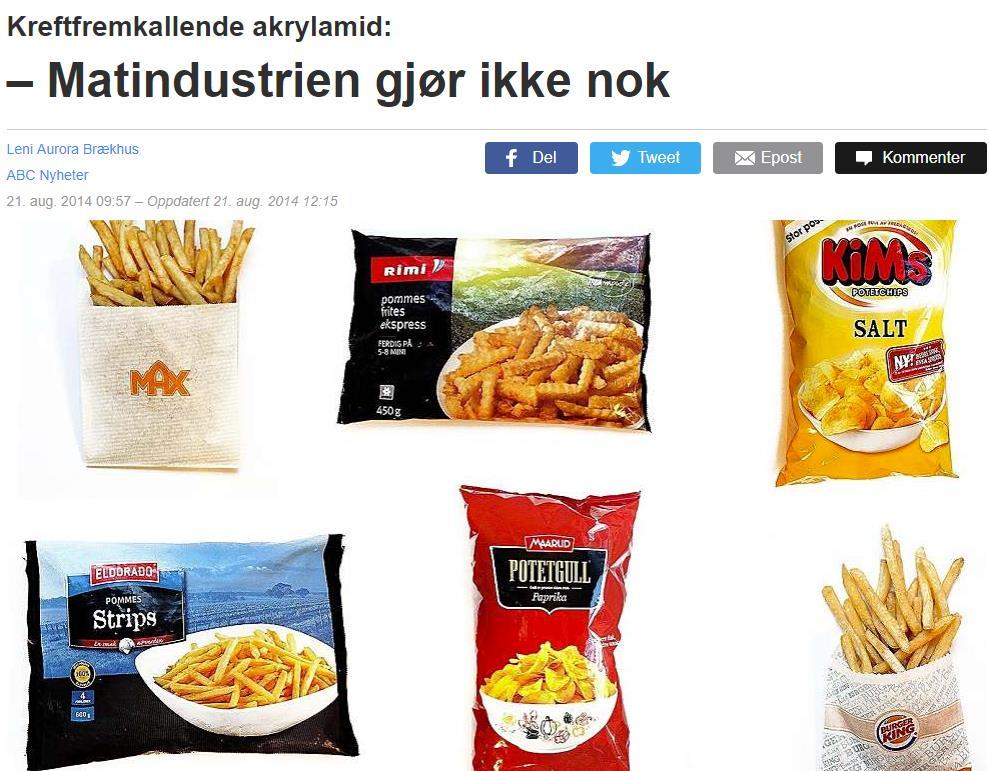 Forbrukerrådet peker på at dette er vanlige produkter og at det er særlig bekymringsfullt at barn eksponeres og utsettes for økt