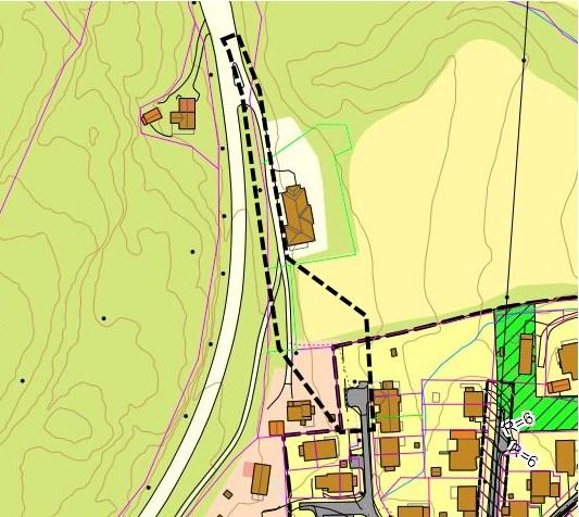 1 Kommuneplan og gjeldende reguleringsplaner I gjeldende kommuneplanen er arealet avsatt til Boligbebyggelse - frittliggende småhus bebyggelse og LNFR (Landbruks- natur og friluftsområder samt