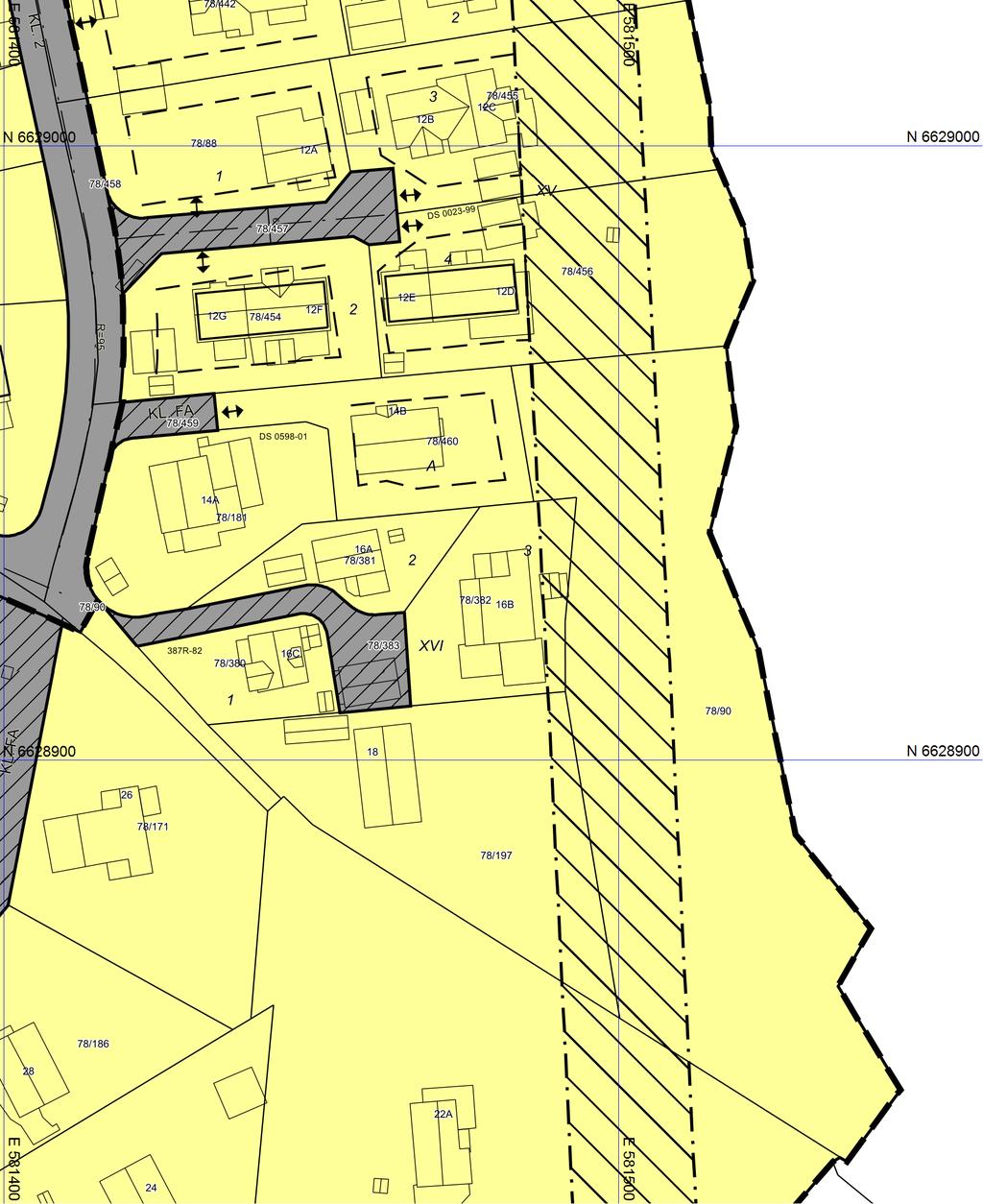 Regulerings-/Bebyggelses-plankart Asker kommune Eiendom: Dato: Målestokk: 78/382/0/2 Øvre Gjellum vei 16B 22.09.