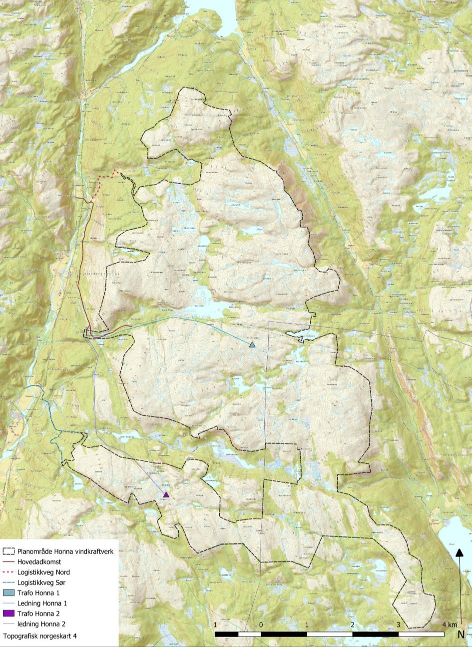 385 MW (77 turbiner a 5 MW). Melding vil ta utgangspunkt i ca.