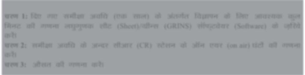 9.2: lhvkj (CR) fn kkfunsz k ds vuqlkj jsfm;ks ij izlkj.k ds,d?kavs esa flqz ikap feuv ds fokkiu dks txg nh tk ldrh gsa fokkiu izlkj.k dh vkslr vof/k le; izfr?kavs dh nj ls x.