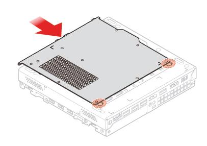 Figur 84. Slik fjerner du bunndekselet Figur 85. Installere bunndekselet 3. Fullføre utskiftningen. Se «Fullføre bytte av deler» på side 56. Bytte ut minnemodulen NB!