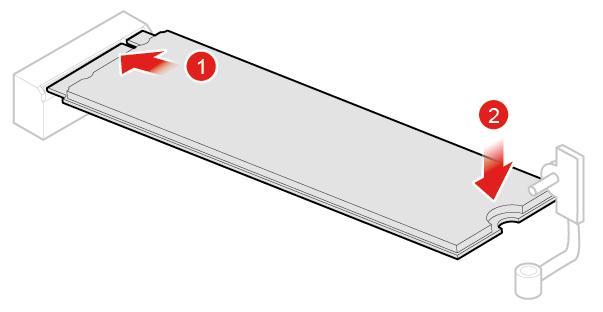 Figur 90. Låse opp klipset for M.2 Solid State-stasjonen Figur 91. Fjerne M.