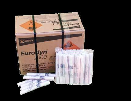 Eurodyn 2000 kan brukes som bunnladning og som pipeladning der det er Eurodyn 2000 - Papirpatroner Dim mm Patronvekt ca.