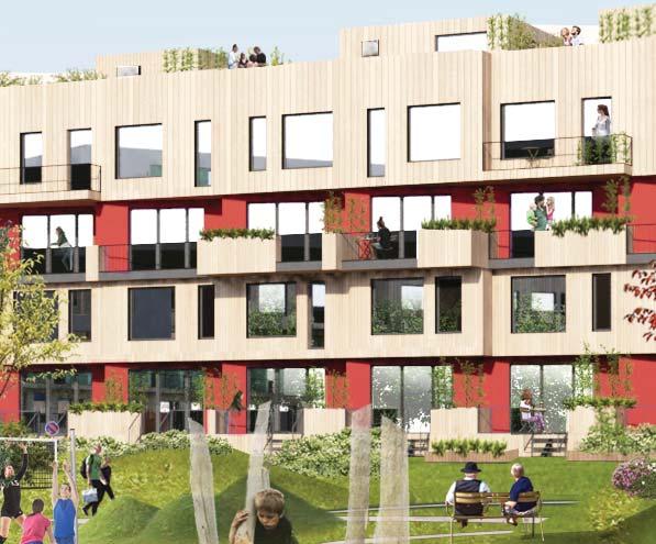 Et sentralt grep er å konsentrere «townhouses» rundt parken, dvs.