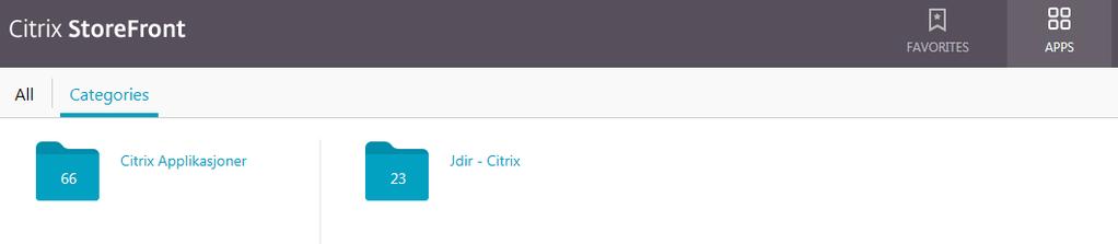 Alle JernbaneDirektoratets applikasjoner er tilgjengelig under folderen Jdir - Citrix 6.5.
