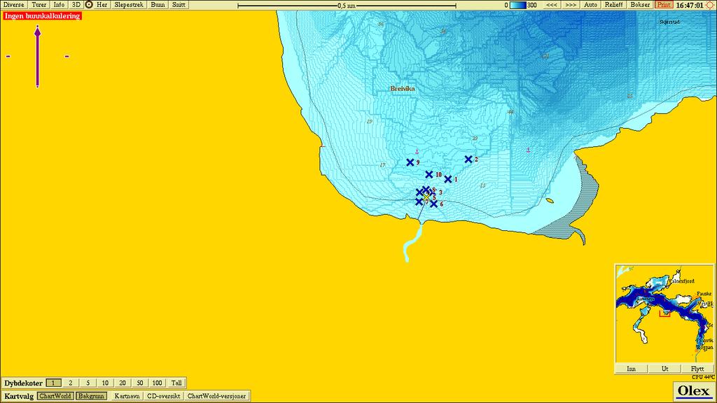 Figur 3: Oversiktskart over utslippsområdet.