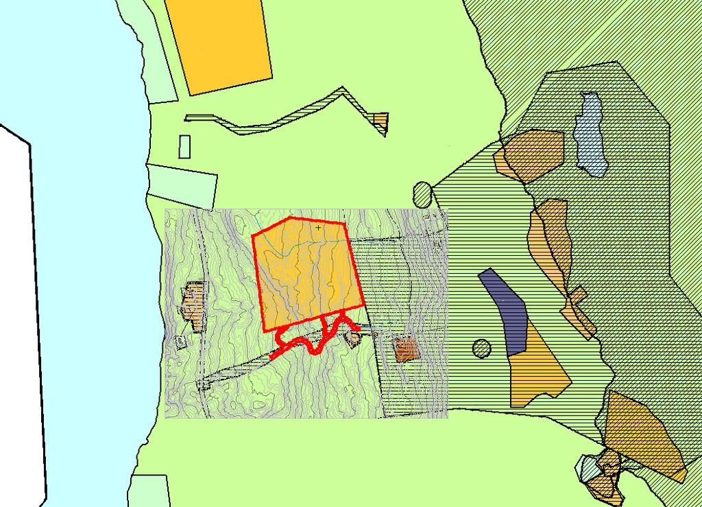2. Planstatus Kommunedelplan for Nore og Uvdal Øst, (plan ID 2010001, vedtatt 15.04.2015), viser området som byggeområde for fritidsbebyggelse.
