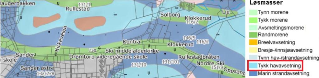 4 GRUNNFORHOLD Grunnundersøkelsene viser at løsmassene på tomten i hovedsak består av silt, og siltig leire over berg. Toppmassene består av tørrskorpe med sandlag.