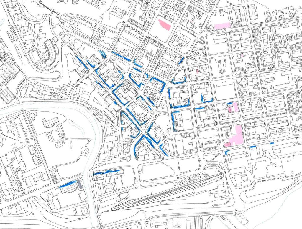 Gjøvik sentrum har en naturlig avgrensning av sentrum. Selve sentrumssonen, med sin kvartalsstruktur og gateløp, er omkranset av blokker og villabebyggelse, og Mjøsa.