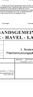 Räumlicher Geltungsbereich für die 1. Änderung des Flächennutzungsplanes Fischbeck: Bilanzsumme 172.479.