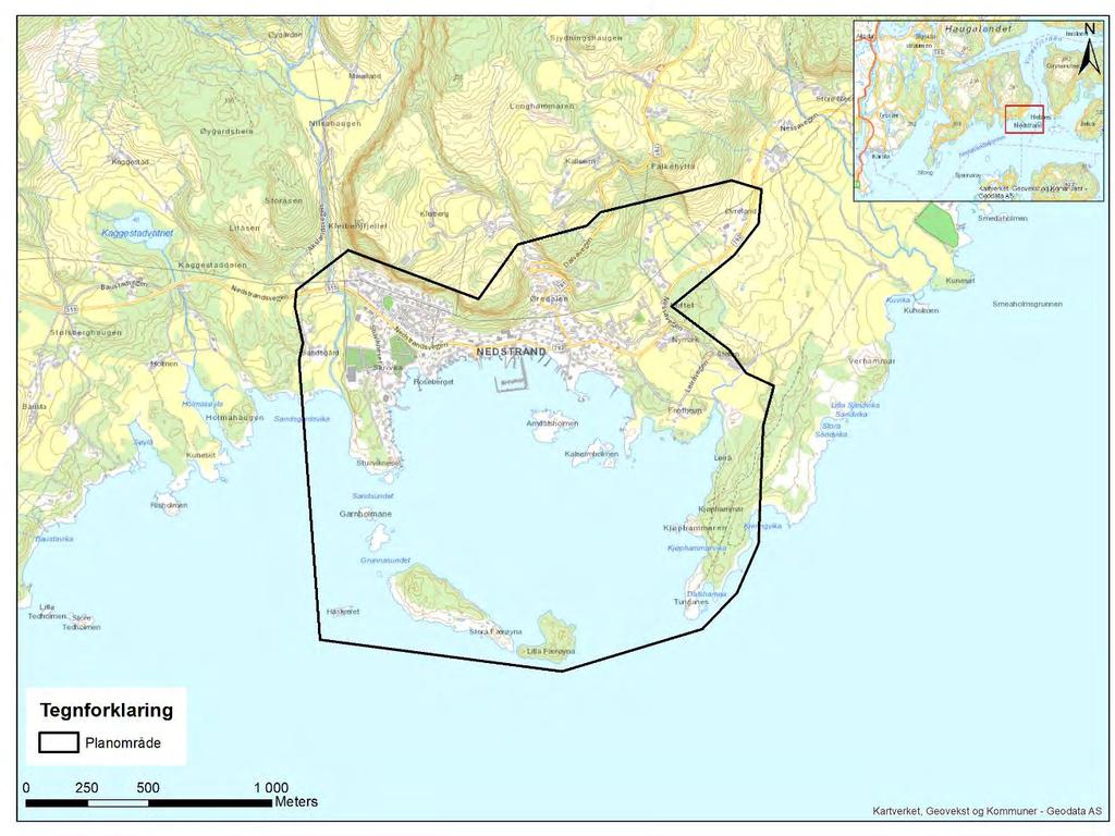 5 1 INNLEDNING Tysvær kommune ønsker en vurdering av skredfare i bratt terreng for områder med nåværende bebyggelse og framtidig utbygging innenfor planområdet vist i figur 1.