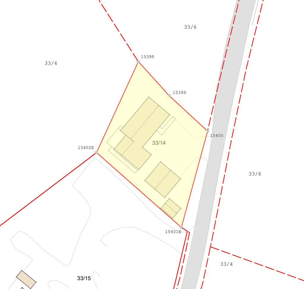 NITTEDAL KOMMUNE Eiendomskart med koordinatliste Gnr Bnr 33 14 Målestokk Dato 1: 500 05.11.