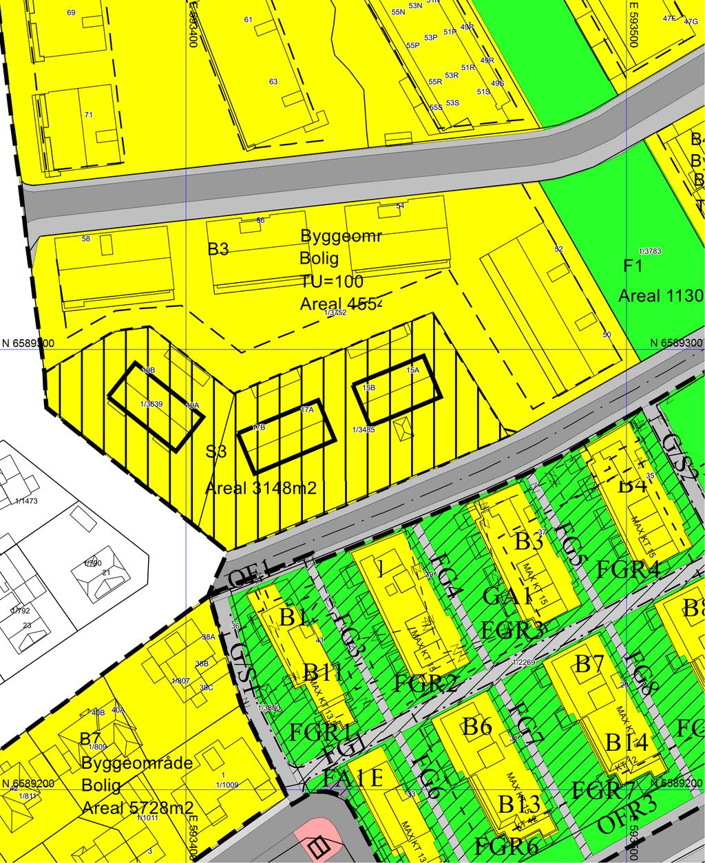 Reguleringsplankart Moss kommune Eiendom: Adresse: Dato: Målestokk: 1/3485 Bråtengata 15A 22.02.