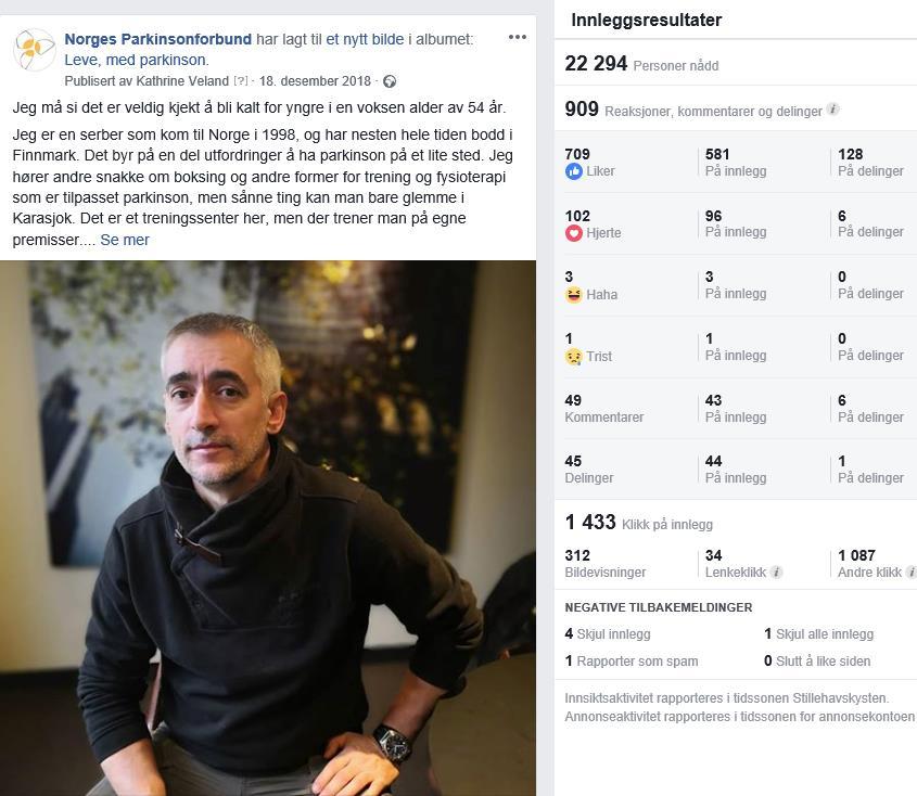 På Facebook har vi testet ut målrettet promotering i ulike former, for eksempel ved å promotere enkelte innlegg for en bestemt landsdel, for en bestemt aldersgruppe, og så videre.