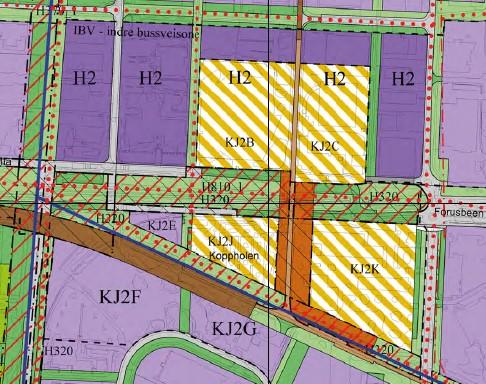 Forslag 11: Utbredelse av kjerneområdet KJ2 er tilpasset plan