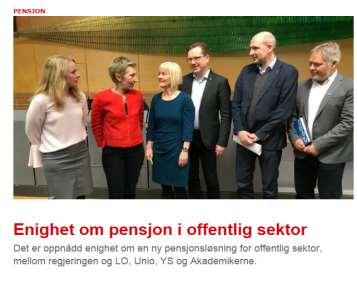 Ny offentlig tjenestepensjonsordning - Bakgrunn -