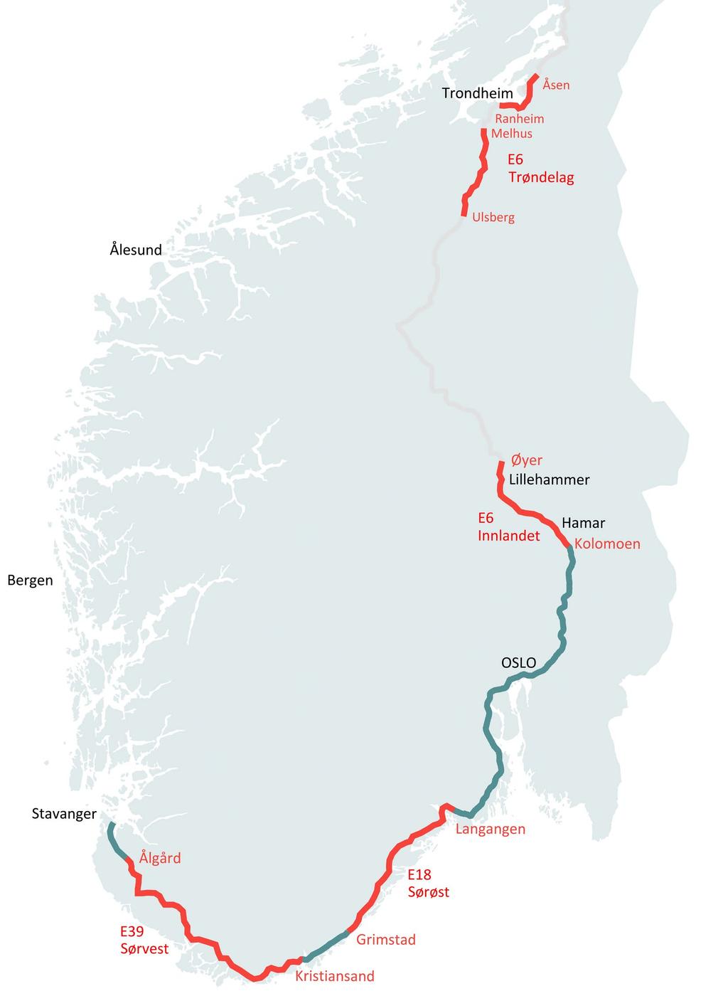 Status 2019 En slank og effektiv byggherre med 155 ansatte Aktivitet i alle utbyggingsområder Ni pågående kontrakter E39 Kristiansand vest Mandal øst (21 km) E39 Mandal øst Mandal by (14 km) E18