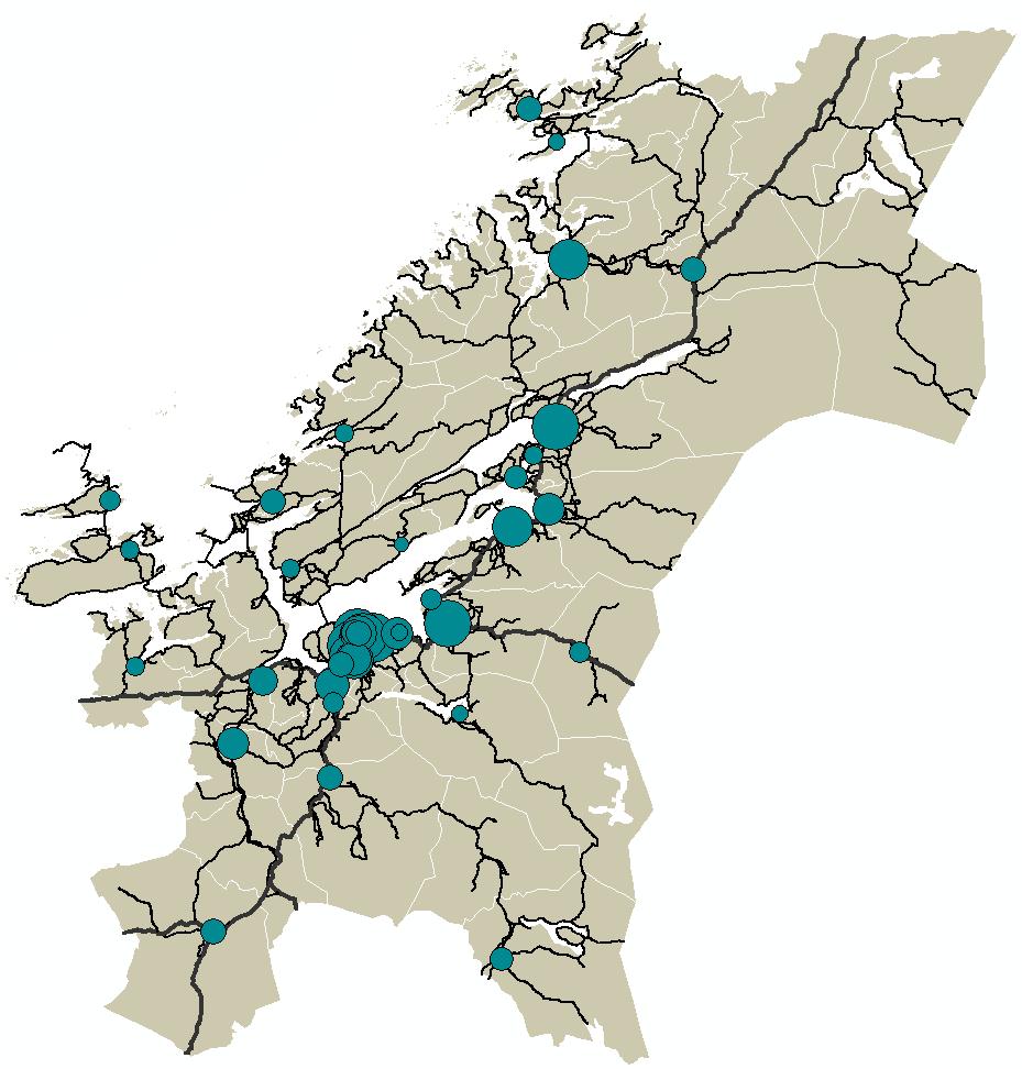 Skoler med 1 000 elever Charlottenlund, Byåsen, Strindaog