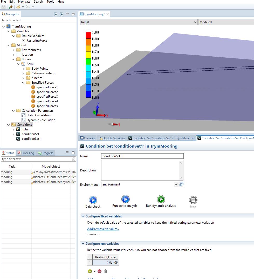 Scripting i Sima Etablere forankringssystem karakteristikk RMB på Conditions og opprett et nytt conditionset Under flippen: Configure