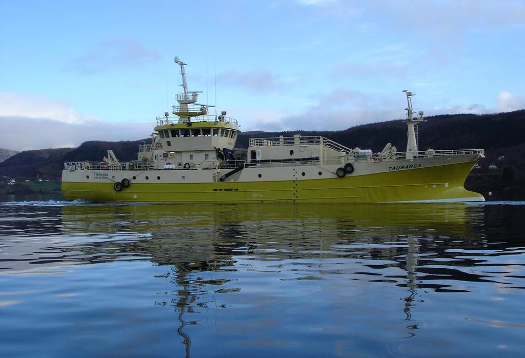 Napier As og Marine Harvest Tauranga var den første norske slakte- og brønnbåt for oppdrettsbransjen.