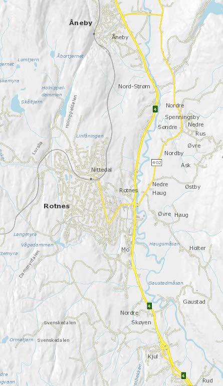 Prosjektark Oslopakke 3 Tiltak: Tiltakshaver: Rv. 4 Kjul- Rotnes SVRØ Beskrivelse: Rv. 4 er alternativ rute til E6 mellom Oslo og Mjøsbrua.