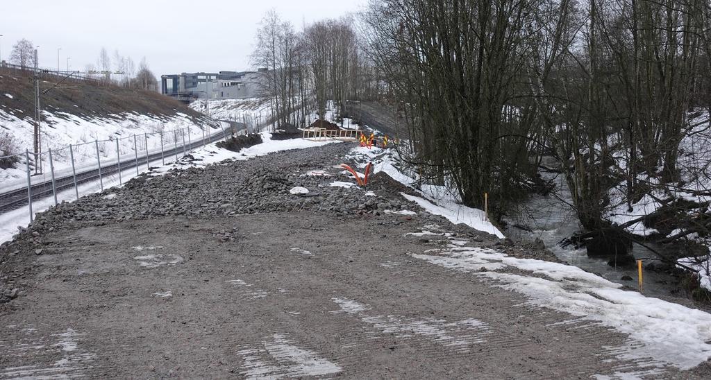 Figur 16: Arbeid med g/s-veg mellom Veitvet og Grorud «langs» Rv 163 Østre Aker vei, ferdigstilles på midler bevilget i 2019.