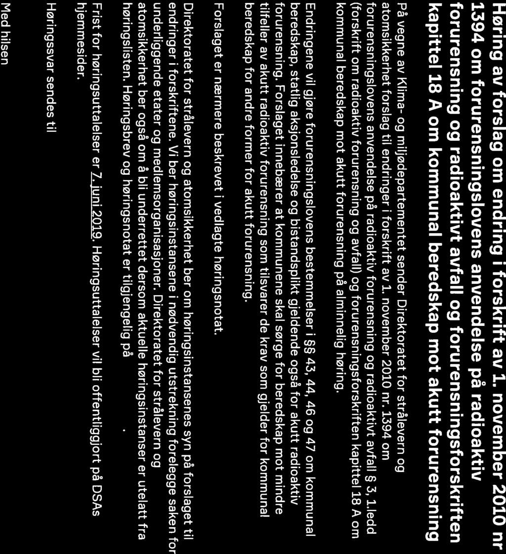 IIII DSA Direktoratet for strålevern og atomsikkerhet Norwegian Radiotion and Nuclear Safety Authority Se mottakerliste Ref.: 10/00088-107 / 404 Dato: 06.03.