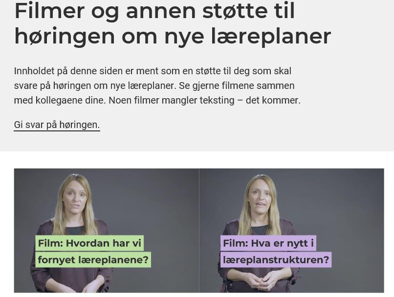 Fagovergripende temaer Hva er fagfornyelsen?