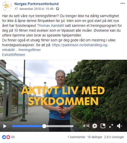 Innlegg på forbundets facebook-side: Oppsummering med konklusjon og videre planer Prosjektet ble gjennomført som beskrevet, og vi mener dette er et nyttig verktøy til de der ute som lever med