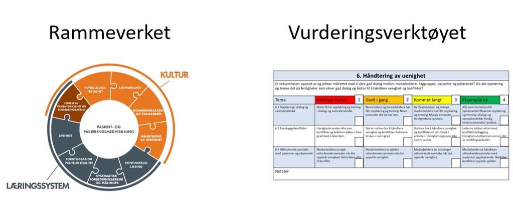 tema vurdering og scoring Fremstilling av scoringen 1. Pasient 10. 4 og Forutsigb 3 9.