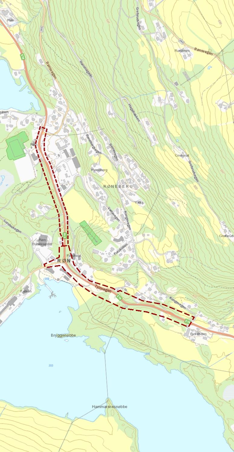 0,25 0 0,13 0,25 Kilometers Utskrift fra InnlandsGIS