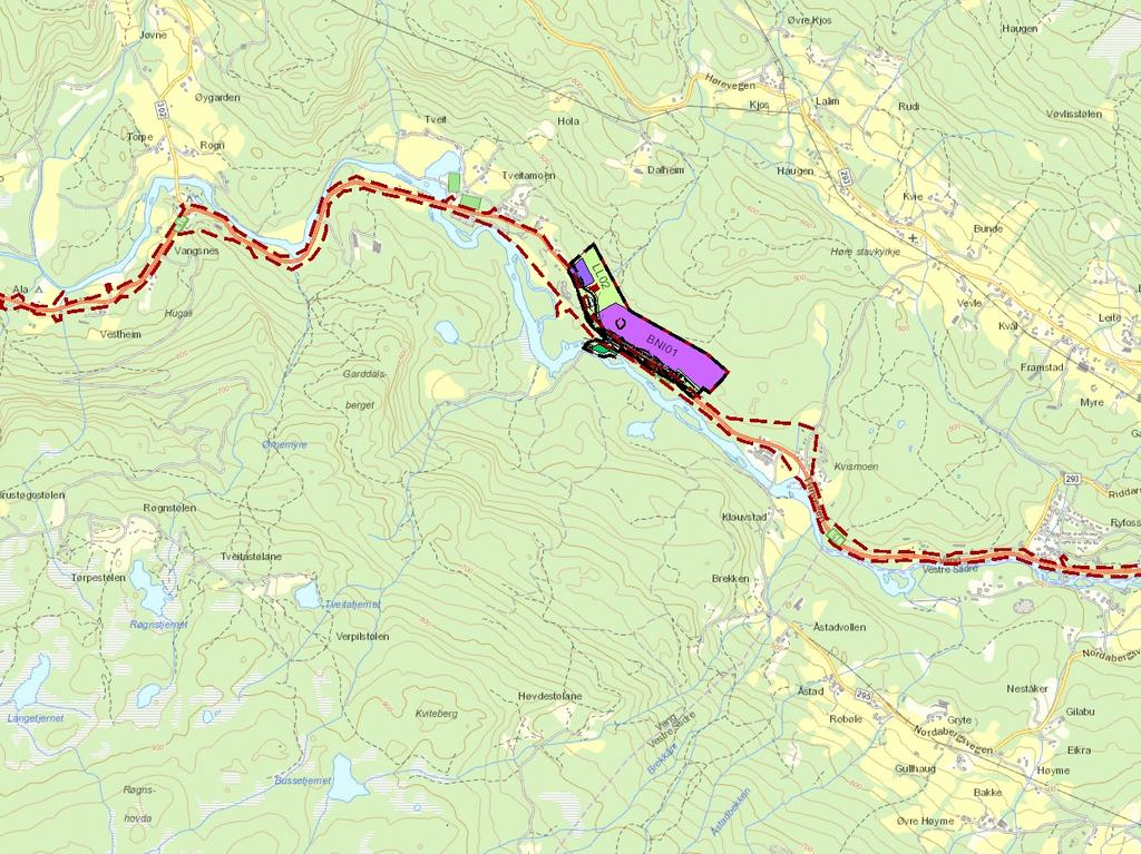 1,02 0 0,51 1,02 Kilometers Utskrift fra InnlandsGIS