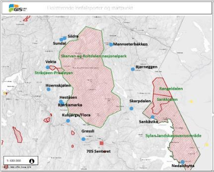 Strategien omfatter både Skarvan og Roltdalen nasjonalpark og Sylan