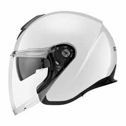 Hjelmen er utformet slik at kinnputene dekker ekstra langt frem for best mulig beskyttelse. Visiret er ekstra langt og leveres i Optisk kvalitet 1.