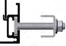 (Som den gamle RS-skinnen med T-bolt) Tillatt last: 15 kn (1500kg) Firkanthodebolt