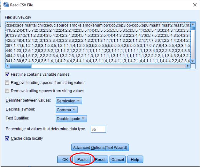 IMPORTERE DATA - CSV File