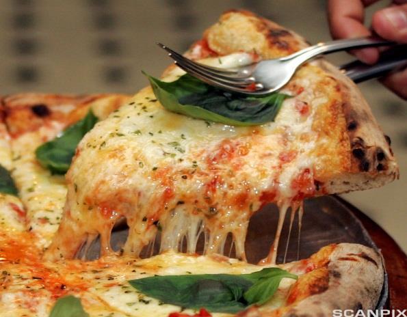 Sett opp en likning og finn ut hvor stor del av pizzaen Øyvind spiste.