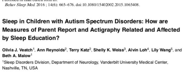 FORELDRERAPPORTERING STEMMER OVERENS MED OBJEKTIVE MÅL Et annet studie fant samme resultat der «actigraphymeasured sleep duration» var