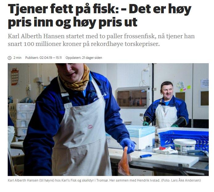 Beste første kvartal for norsk sjømateksport
