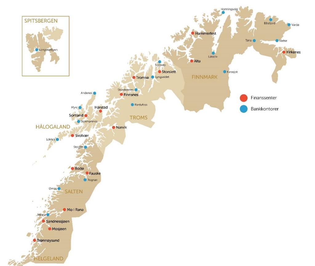 SpareBank 1 Nord-Norge konsernet nummer 1 i nord 1 PM Bank Hovedbank: 35 % 1 SMB Bank Hovedbank: 41 % 2 Storkunde Bank 1 Eiendomsmegling