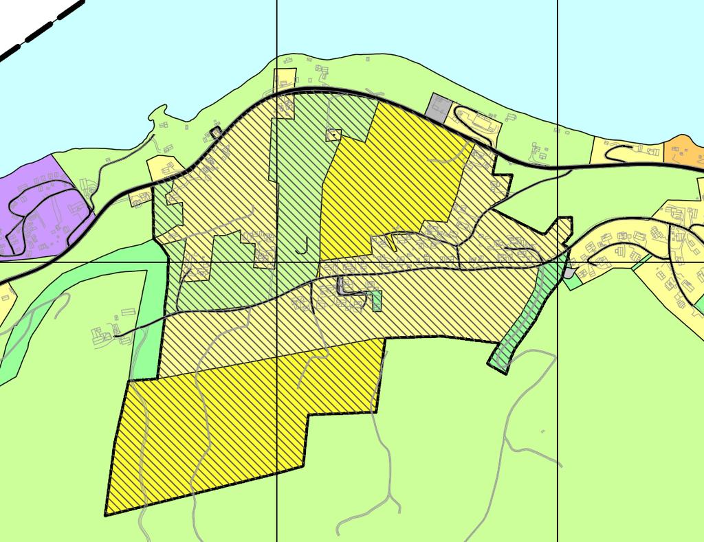 Utsnitt fra kommuneplanens arealdel over aktuelt område på Viggja.